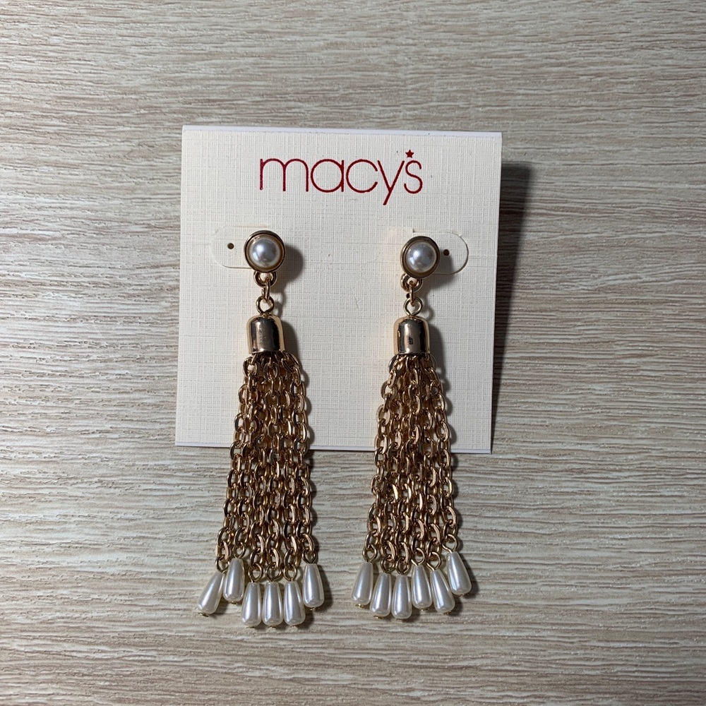 NEW MACY GOLD DROP EARRINGS
